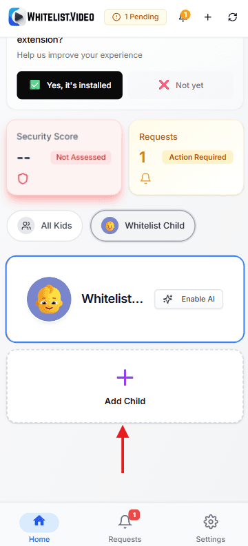 Dashboard after payment