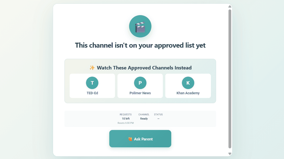 Video blocked overlay