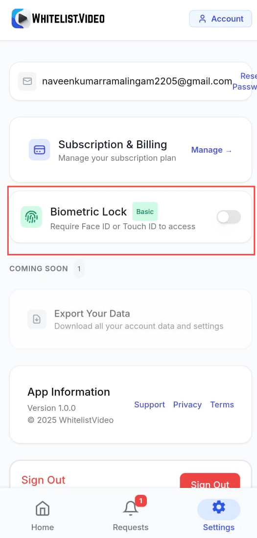 Find Biometric Login