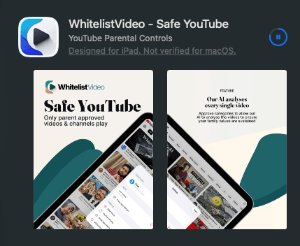 Tap Get to download WhitelistVideo
