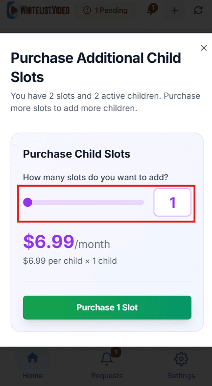 Select children slider