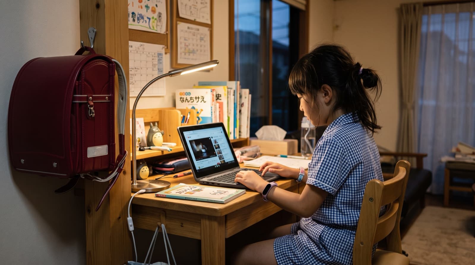 GIGAスクール端末を持ち帰った子供の家庭でのYouTube利用を見守る保護者