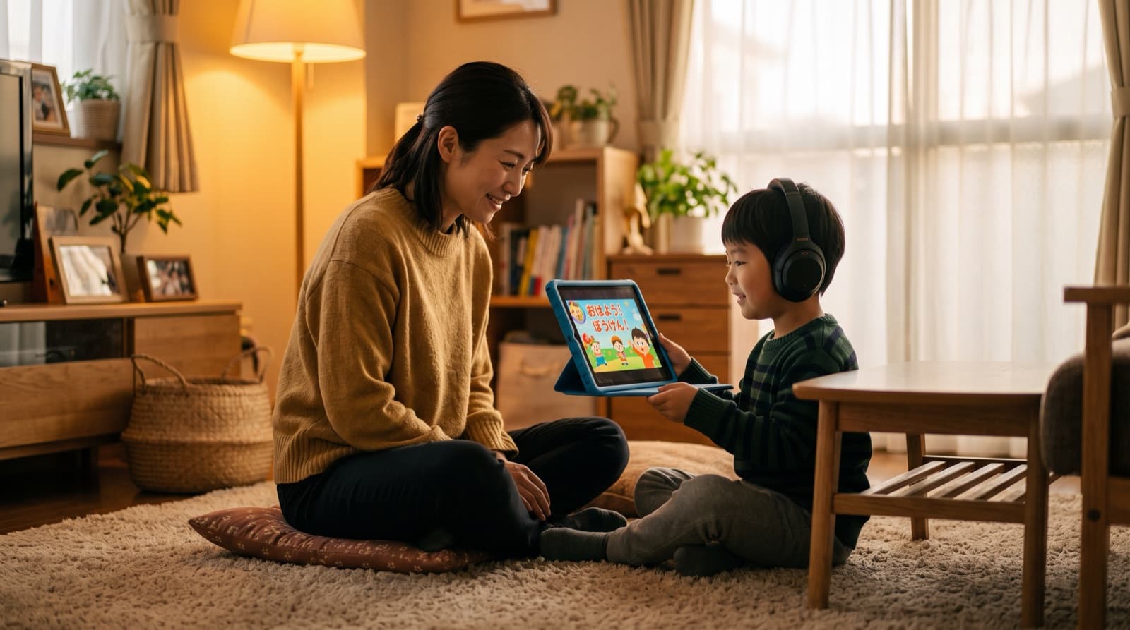 発達障害の子供が安心してYouTubeを見ている家庭のイメージ