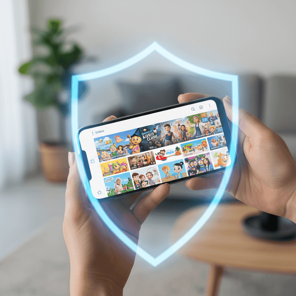 スマートフォンのYouTubeアプリでチャンネルをブロックする様子