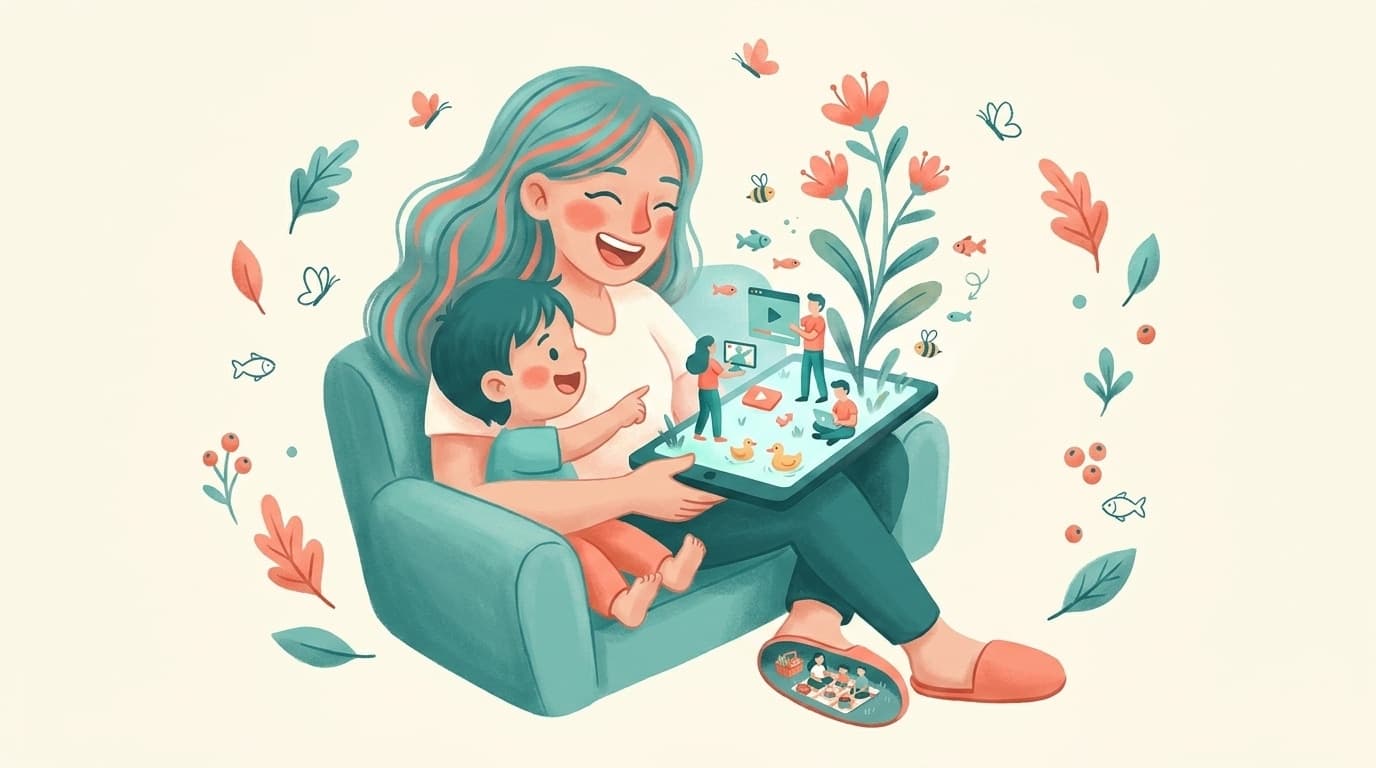 Parent reviewing approved YouTube channels on their phone