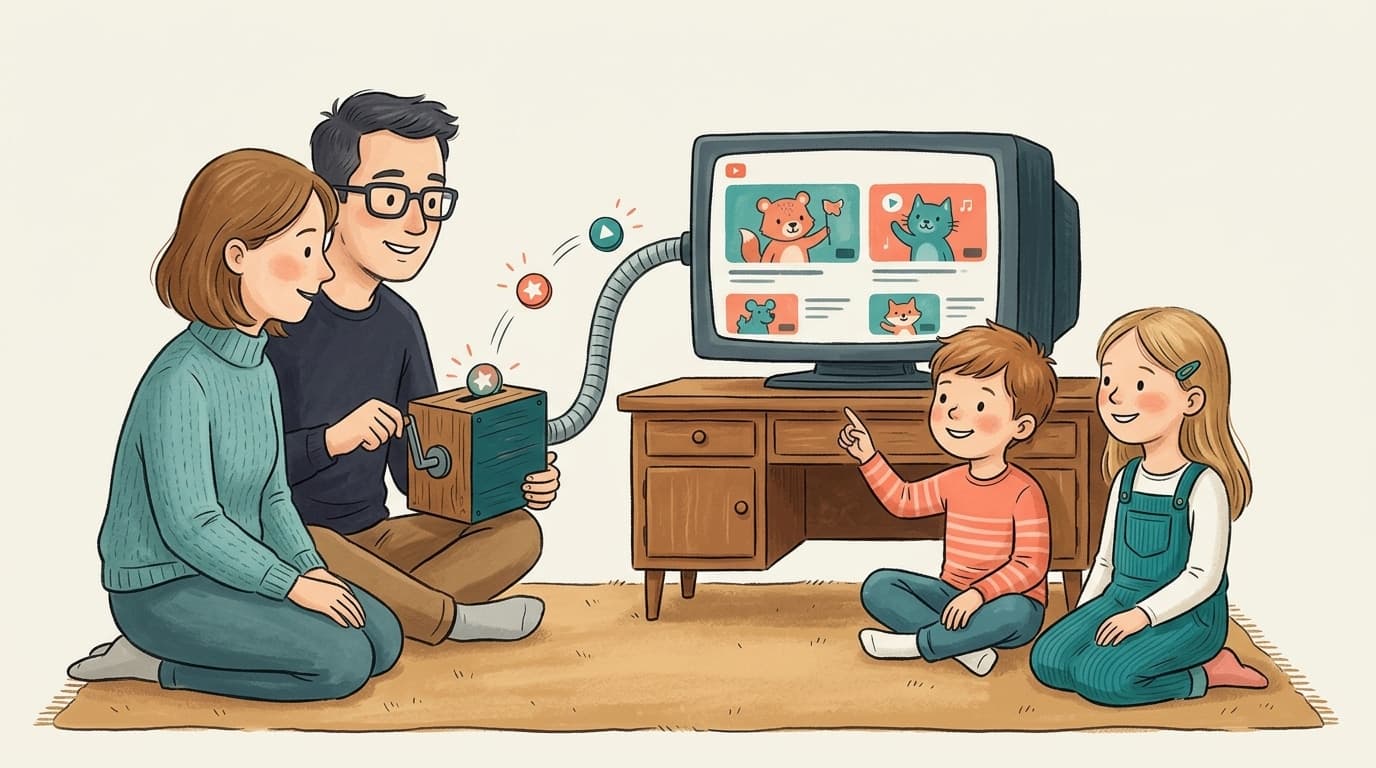 German parent helping child navigate YouTube age verification settings