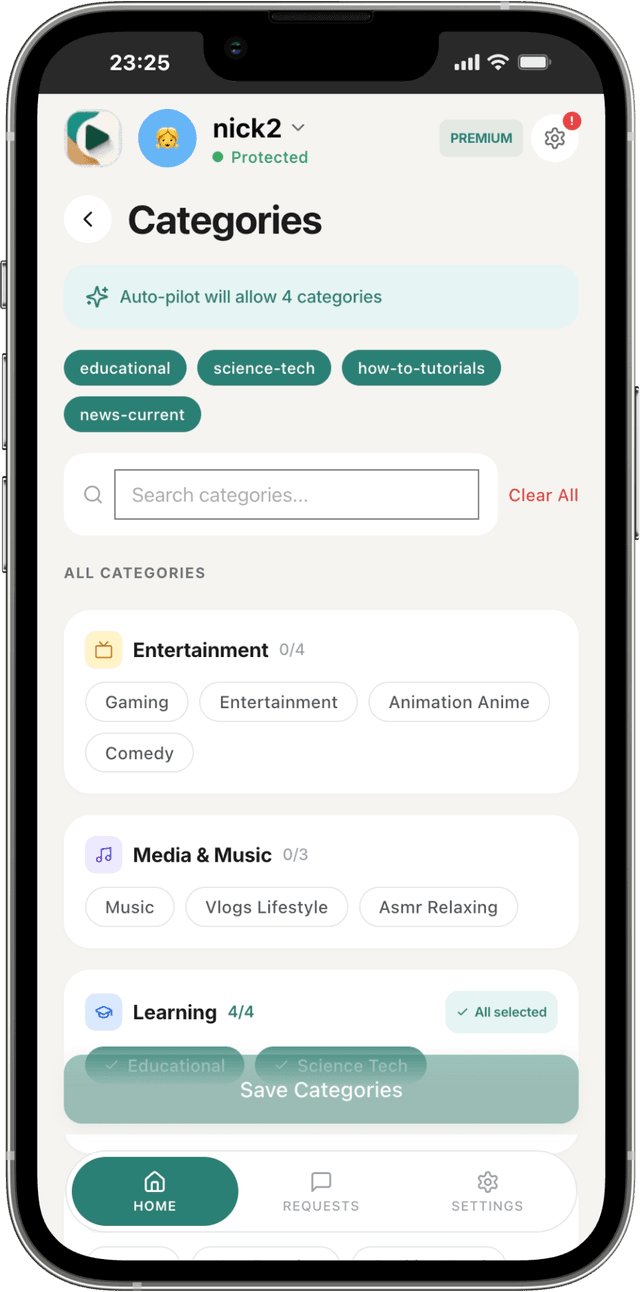WhitelistVideo Auto-pilot content screening in action