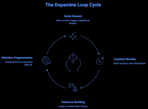 How dopamine loops affect the brain during short-form video consumption